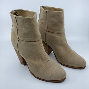 Rag & Bone Newbury Classic Canvas Boots Color Beige SZ 8